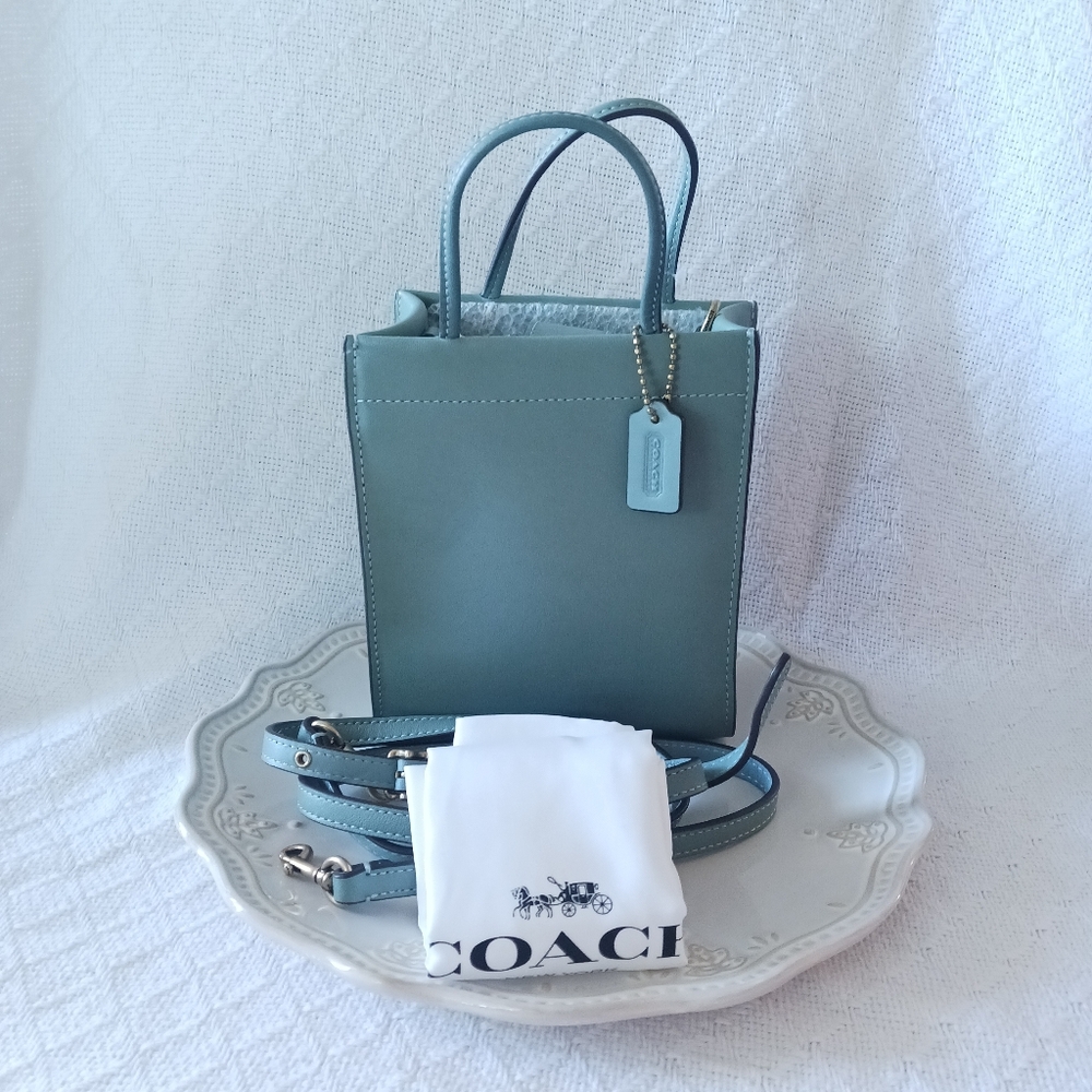 RARE Coach Mini Cashin Tote Sage